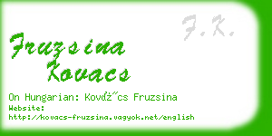 fruzsina kovacs business card